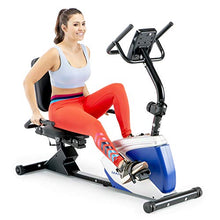 Load image into Gallery viewer, Marcy 8 Levels Magnetic Resistance Recumbent Exercise Bike with Adjustable Seat, 250-lb Capacity ME-1019R