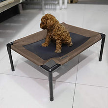 Load image into Gallery viewer, confote Indoor or Outdoor Dog Bed Products Elevated Pet Cot Portable Breathable Mat Durable Oxford Fabric, No-Slip M Feet Brown