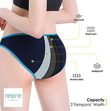 Load image into Gallery viewer, Neione Absorbent Period Underwear Girls Panties Menstrual High-Cut Bikinis 5 Pack Wondergirl XS