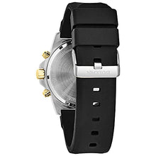 Load image into Gallery viewer, Bulova Marine Star Chronograph Men's Stainless Steel with Black Silicone Strap, Two-Tone (Model: 98B277)