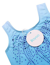 Load image into Gallery viewer, Boyoo Girls Gymnastic Leotards with Shorts Shiny Diamond Kids Ballet Dance Outfit One Piece Biketard for Age 3-10