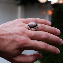 Load image into Gallery viewer, Yemeni Sulemani Aqeeq Ring | Sterling Silver 92.5 | US Size 10.5