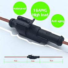 Load image into Gallery viewer, YETOR Way Car Waterproof Electrical Connector,1 pin Plug Auto Electrical Wire Connectors with Wire 16 AWG Marine for Car, Truck, Boat, and Other Wire Connections.(10 Pack)