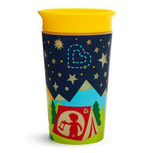 Load image into Gallery viewer, Munchkin Miracle 360 Degree Glow in The Dark Sippy Cup, 9 Oz, Camping, Yellow