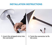 Load image into Gallery viewer, LEONLITE Landscape Bollard Pathway Light Bundle Wire Connectors, 8-Pack 5W LED Outdoor Waterproof Garden Light, 12-24V Low Voltage, 3000K Warm White & 20-Pack Waterproof Wire Nuts, 22AWG-16AWG, Black