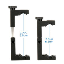 Load image into Gallery viewer, Ulanzi ST-02S Aluminum Phone Tripod Mount w Cold Shoe Mount, Support Vertical and Horizontal, Universal Metal Adjustable Clamp for iPhone 10 Pro Max XS Xs Max X 8 7 Plus Samsung Android Smartphones