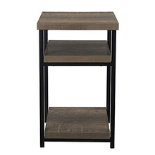 Load image into Gallery viewer, Household Essentials Ashwood Low Square Side End Table with Shelf for Storage