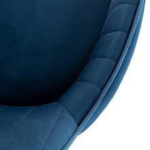 Load image into Gallery viewer, GOLDEN BEACH Velvet Dinning Chair Set of 2 Mid-Back Accent Chair Modern Leisure Armchair with Gold Plating Legs Upholstered Living Room Chair (Navy Blue)