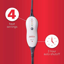 Load image into Gallery viewer, Sunbeam Heating Pad for Pain Relief | XL King Size SoftTouch, 4 Heat Settings with Auto-Off | Teal, 12-Inch x 24-Inch