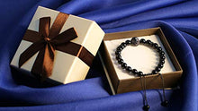Load image into Gallery viewer, COAI Handmade Black Tourmaline Stone Beaded Lion Head Bracelet