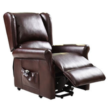 Load image into Gallery viewer, Giantex Electric Lift Chair Power Lift Reclining for Living Room Bedroom Elder People with Remote Control, Red Brown