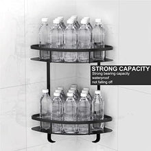 Load image into Gallery viewer, Flowmist Shower Caddy Corner Shelf, 2 Tiers Shower Organizer, No Drilling Wall Mounted Aluminum Adhesive Shower Shelf, Storage Rack for Toilet, Shampoo, Dorm and Kitchen