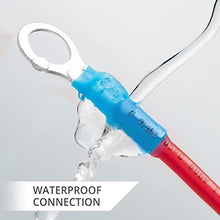 Load image into Gallery viewer, Wirefy 130 PCS Heat Shrink Ring Terminals #10 - Marine Grade Ring Connectors - Eyelet Wire Connectors - Blue 16-14 AWG