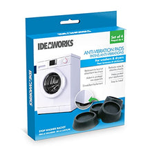 Load image into Gallery viewer, Ideaworks JB6368 Washing Machine Anti-Vibration Pads, 1-pack, Black, 4 Count
