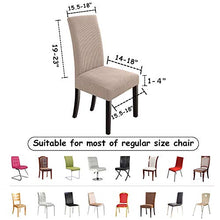 Load image into Gallery viewer, Dining Room Chair Slipcovers Dining Chair Covers Parsons Chair Slipcover Stretch Chair Covers for Dining Room Set of 6,Khaki