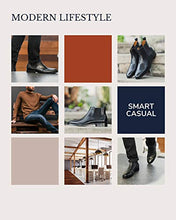 Load image into Gallery viewer, Dunross & Sons Jayden Espresso Brown Chelsea Boots for Men, Ankle Boots – Men’s Leather Dress Boots w/Padded Footbed – Luxury Dark Brown Leather Boots for Men