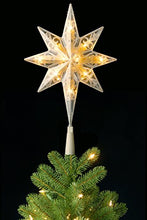 Load image into Gallery viewer, National Tree Company Pre-lit Artificial Christmas Tree Topper | Includes Pre-strung Multi-Color LED Lights | Bethlehem Star - 11 Inch