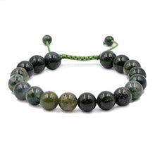 Load image into Gallery viewer, AD Beads Natural 10mm Gemstone Bracelets Healing Power Crystal Macrame Adjustable 7-9 Inch (Moss Agate)