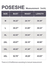 Load image into Gallery viewer, POSESHE Womens 2023 Plus Size Dresses for Women Hide Belly Short Sleeve Tshirt Dress,Light Blue Flower,2XL
