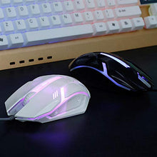 Load image into Gallery viewer, Weisai 2 Colors Wired Mouse Photoelectric Gaming Mouse Programmable Buttons RGB Backlight with USB Cable for Mouse Gamer for Desktop (Color : White)
