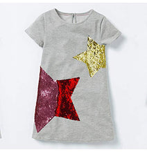 Load image into Gallery viewer, DXTON Little Girls Summer Short Sleeve Dresses Outfits for 3-8 Years SH7277 8T