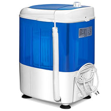 Load image into Gallery viewer, COSTWAY Mini Washing Machine with Spin Dryer, Electric Compact Laundry Machines Portable Durable Design Washer Energy Saving, Rotary Controller(Blue)