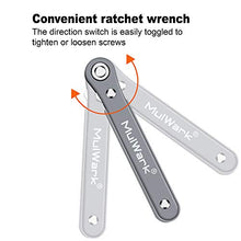 Load image into Gallery viewer, MulWark 20pc 1/4 Ultra Low Profile Mini Ratchet Wrench Close Quarters Screwdriver Set with High Torque - Right Angle EDC Tool with 90 Degree Mini Offset Reversible Drive Handle & Multi Hex Bits Set