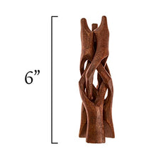 Load image into Gallery viewer, Wooden Tripod Stand - Home Decor Holder for Abalone Shell, Crystal Ball, Trinket Dish, Jewelry Dish, Key Bowl, Temari Ball, Catchall Dish, Geode, and More! - Hand Carved 6” Stained Wooden Cobra Stand