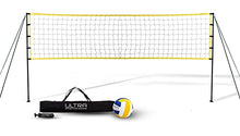 Load image into Gallery viewer, Ultra Sporting Goods Volleyball Net - Includes 32x3 Feet Regulation Size Net, 8.5-Inch PU Volleyball, Carrying Bag, Boundary Lines, Steel Poles & Pump - Height Adjustable for Men, Women & Co-Ed Games