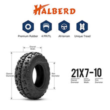 Load image into Gallery viewer, HALBERD ATV Tires, 21x7-10 20x10-9 Sport Quad ATV Tires, 4PR 21x7x10 20x10x9 All-Terrain Tires Compatible for Yamaha Raptor 350 700 YFZ450 Polaris Outlaw 525 Predator 500(4 Pack, Tubeless)
