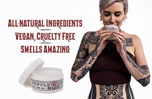 Load image into Gallery viewer, Hustle Butter Tattoo Aftercare 5oz Tattoo Cream, Helps Heal+ Protect New Tattoos and Rejuvenates Older Tattoos - 100% Vegan Tattoo Lotion No-Petroleum