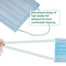Load image into Gallery viewer, Sfavereak 50pcs Disposable Face Mask 3 Layers Safety Masks With Elastic Ear Loop Comfortable for Blocking Dust Air Pollution Protection, 1count