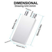 Load image into Gallery viewer, DIYhz Aluminum Water Cooling Block, Liquid Water Cooler Heat Sink System for PC Computer CPU Graphics Radiator Heatsink Endothermic Head Silver 2pcs(40mm x 80mm x 12mm)