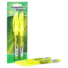 Load image into Gallery viewer, TICONDEROGA Emphasis Fluorescent Highlighters, Pocket Style, with Clip, Chisel Tip Yellow, 2-Pack (48009)