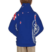 Load image into Gallery viewer, Zealand Police Flag Print Hoodies Kids 3D Print Sweatshirts Long Sleeve Pullover Hoodies with Pocket for Teen Boys and Girls Black