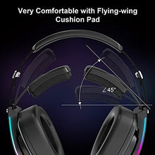 Load image into Gallery viewer, Jeecoo J65 USB Gaming Headset for PC - 7.1 Surround Sound Heavy Bass Headphones with Unique Cushion Pads, Clear and Crystal Microphone - Plug & Play for Laptop Computers