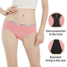 Load image into Gallery viewer, INNERSY Big Girls' Period Panties Menstrual Underwear for First Period Starter 3-Pack(Refreshing Blue Pink Polka Dots,L(12-14 yrs))