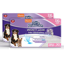 Load image into Gallery viewer, Hartz Home Protection Odor Eliminating Scented Dog Pads, Super Absorbent & Won’t Leak, Lavender Scent, 3XL Size Pads, 60 Count