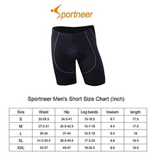 Load image into Gallery viewer, Sportneer Men's Cycling Shorts Biking Bike Bicycle Pants Half Pants 4D Coolmax Padded, Comfort, Breathable & Absorbent Black
