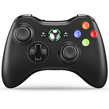 Load image into Gallery viewer, Wireless Controller for Xbox 360, VOYEE Enhanced Controller with Upgraded Joystick for Microsoft Xbox 360/ Slim/PC Windows 10 8 7 (Black)