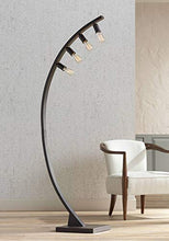 Load image into Gallery viewer, Arcos Industrial Arc Floor Lamp Bronze Dimmable LED Antique Edison Exposed Bulbs for Living Room Reading Bedroom Office - Franklin Iron Works