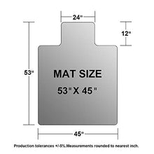 Load image into Gallery viewer, AiBOB 53 x 45 inches Office Chair mat for Hardwood Floor, Easy Glide for Chairs, Flat Without Curling, Polyethylene Floor Mats for Computer Desk