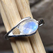 Load image into Gallery viewer, Natural Rainbow Moonstone 925 Sterling Silver Engagement Ring Size 4.25, 4.5, 5.5, 6, 6.5, 7, 7.25, 8, 8.25, 9, 9.25, 9.5, 10, 10.25, 10.5