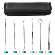 Load image into Gallery viewer, Dental Tools Stainless Steel Dental Pick Dental Floss Dental Hygiene Tool Set Tooth Scraper Plaque Tartar Remover Dental Tweezers Gum Floss for Personal Oral Care & Pet Use (6 Pack)