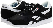 Load image into Gallery viewer, Reebok Men's Classic Nylon Sneaker, Black/White, 10.5