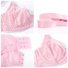 Load image into Gallery viewer, HSIA Minimizer Unlined Underwire Bra Full Coverage Unpadded Bra Plus Size Everyday Bra Soft Lace Bra 34C-44DDD Pink
