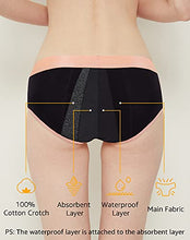 Load image into Gallery viewer, INNERSY Big Girls' Period Panties Menstrual Underwear for First Period Starter 3-Pack(Colored Black,L(12-14 yrs))