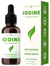 Load image into Gallery viewer, Iodine Drops (1-2 Year Supply) Vegan Liquid Iodine Supplement Solution - Supports Thyroid Health, Hormones & Weight - Tasteless, Higher Absorption Than Tablets - Iodine Tincture 590 Servings
