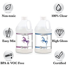 Load image into Gallery viewer, Unicone Art Epoxy Resin Kit, 1 Gallon, Crystal Clear, Odor Free, High Gloss, Bubble Free, UV Resistant, Premium Quality, Easy 1:1 Mixing, Casting, Craft Resin (0.5 gal Resin + 0.5 gal Hardener)