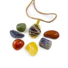 Load image into Gallery viewer, White Sage, Palo Santo Wood & Crystal Healing Kit (17Pc) ~ Smudge Stick, Palo Santo Sticks, Raw Crystals, Quartz Obelisk, 7 Chakra Stones, +Bracelet & Spiral Pendant Necklace w COA & Info Card